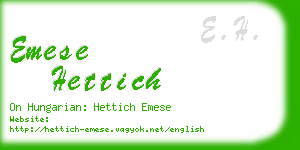 emese hettich business card